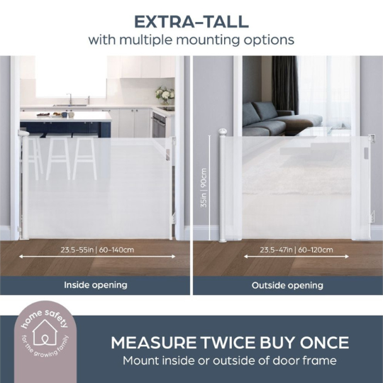 Retrac Glide-n-Hide Gate White