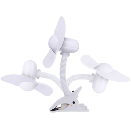 Strollerbuddy Ezy-Fit Clip on Fan White