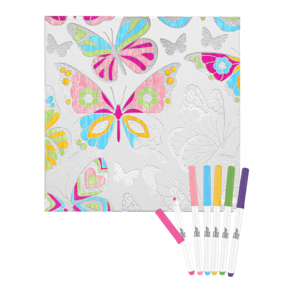 Butterfly Silve Foil Coloring Kit