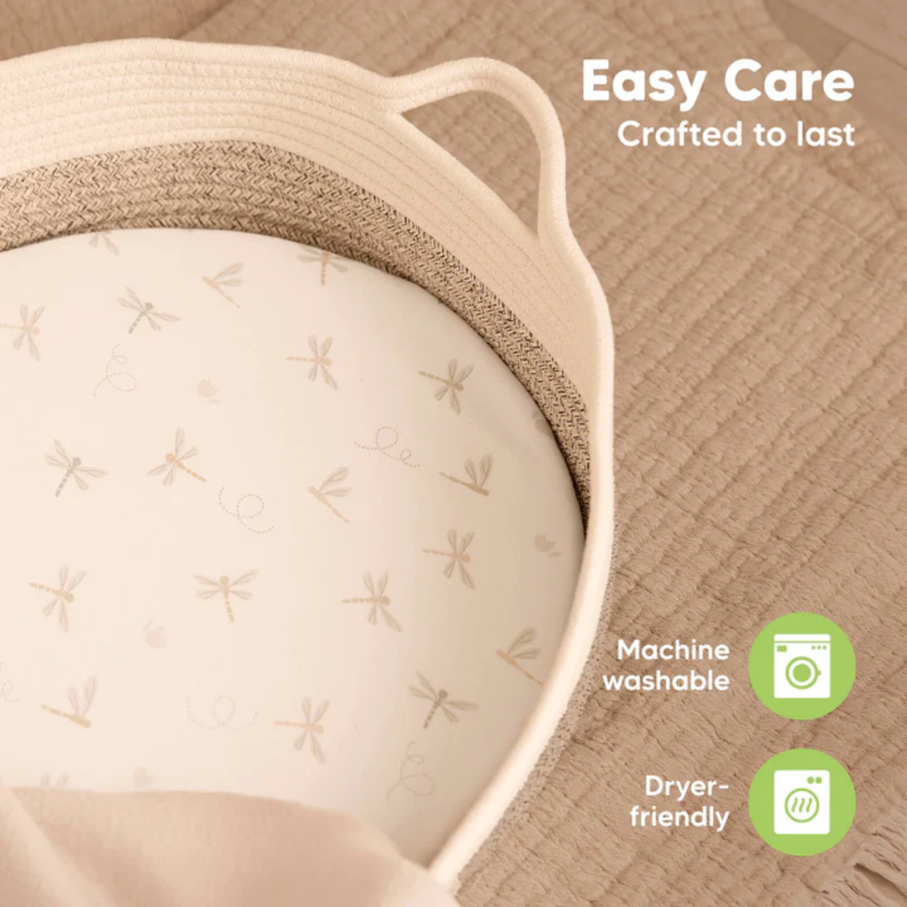 KeaBabies Isla Fitted Bassinet Sheets Meadow 2pk