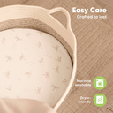 KeaBabies Isla Fitted Bassinet Sheets Meadow 2pk