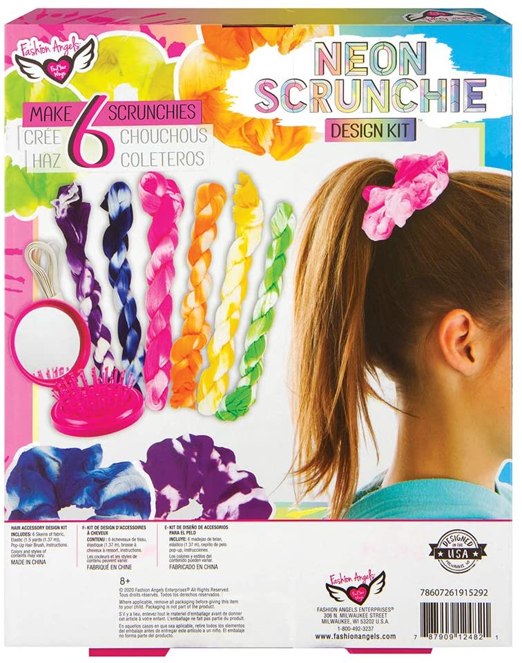 Neon Tie Dye Scrunchie Design