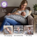 Boppy Pillow Luxe Cover Gray Brushstroke