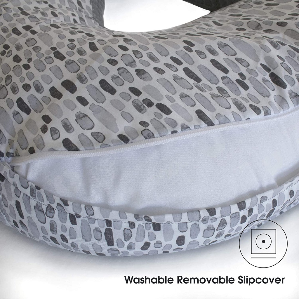 Boppy Pillow Luxe Cover Gray Brushstroke