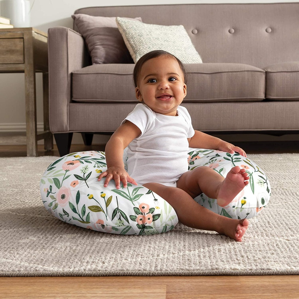 Boppy Pillow with Cover Pink Garden