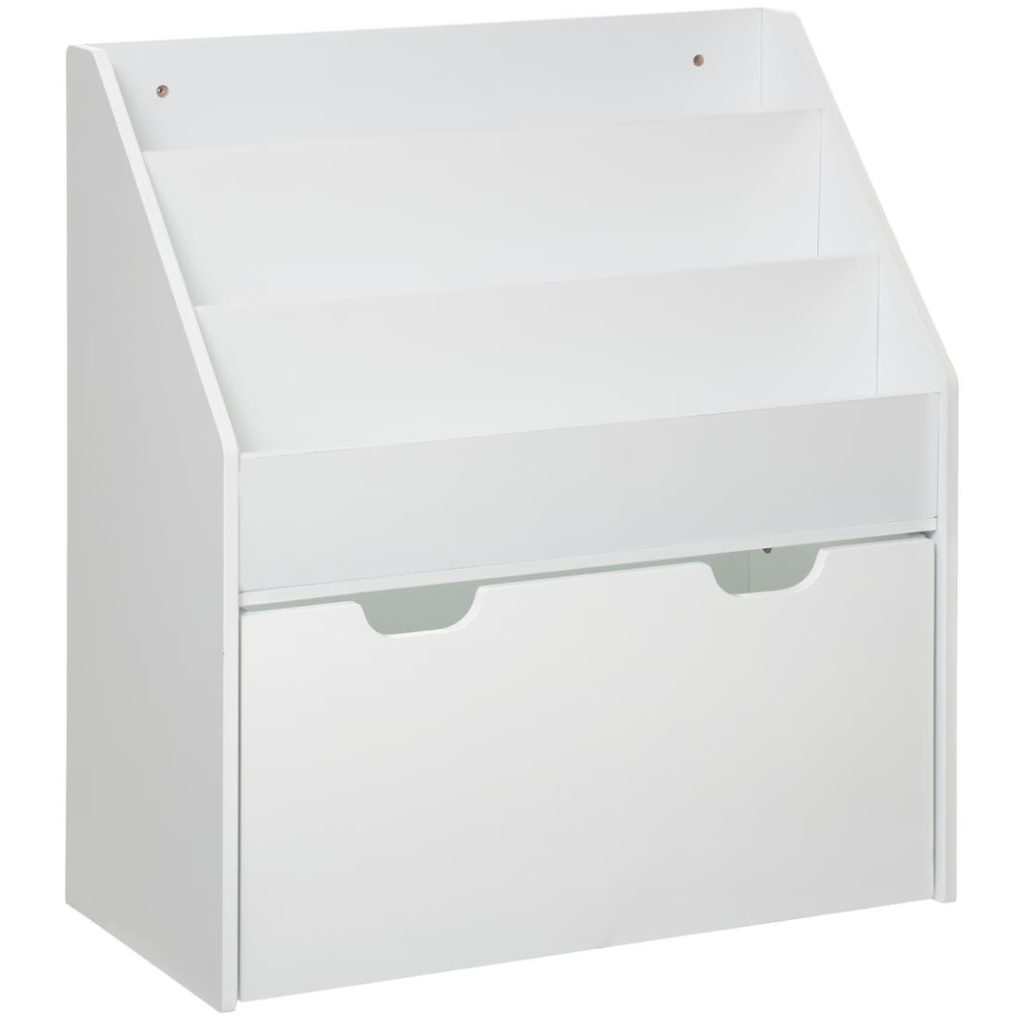 White Bookcase with Drawer