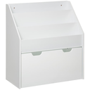 White Bookcase with Drawer