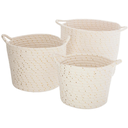Lurex Woven Storage Baskets 3pc