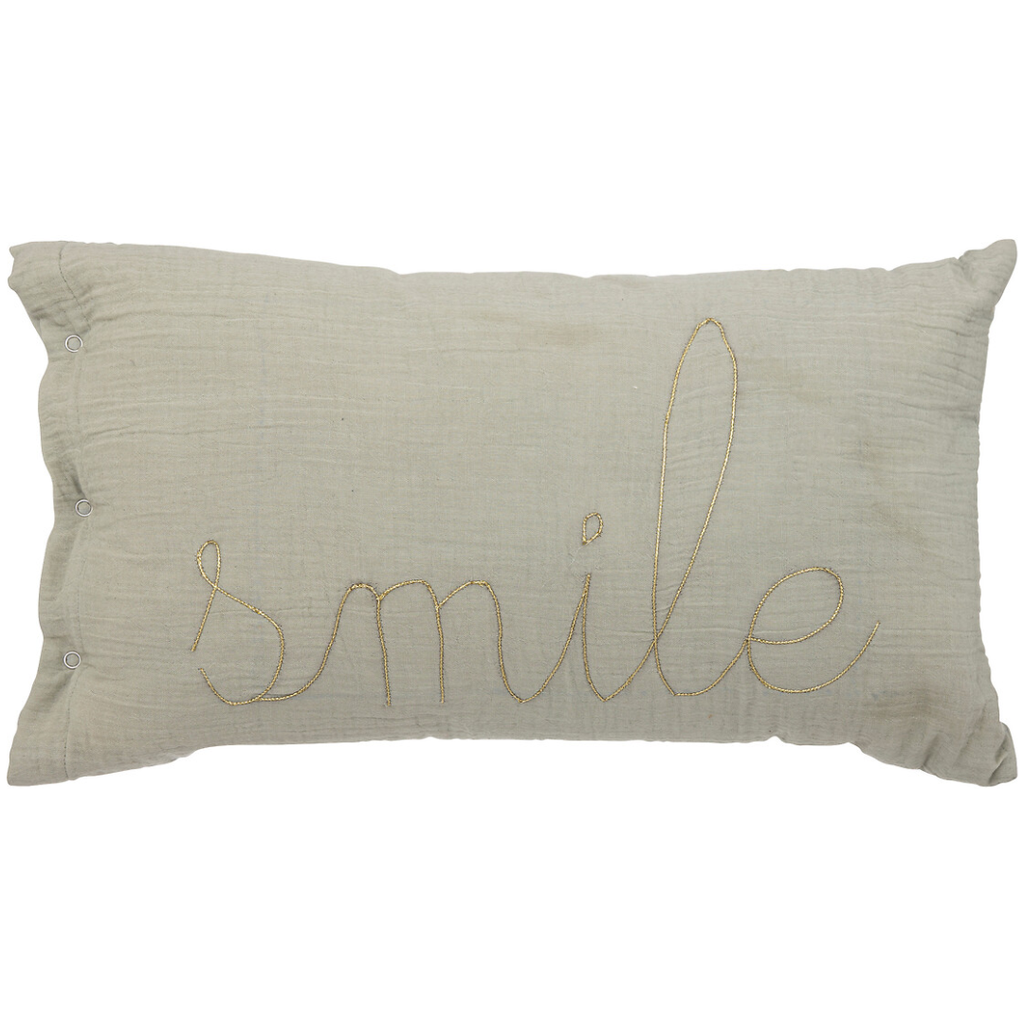 Smile Cotton Gauze Cushion