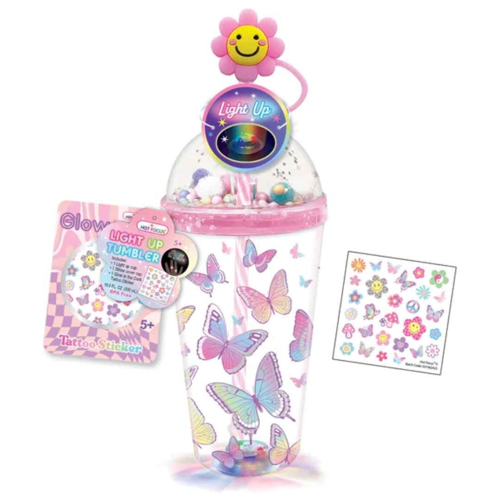 Tie Dye Butterfly Light Up Tumbler