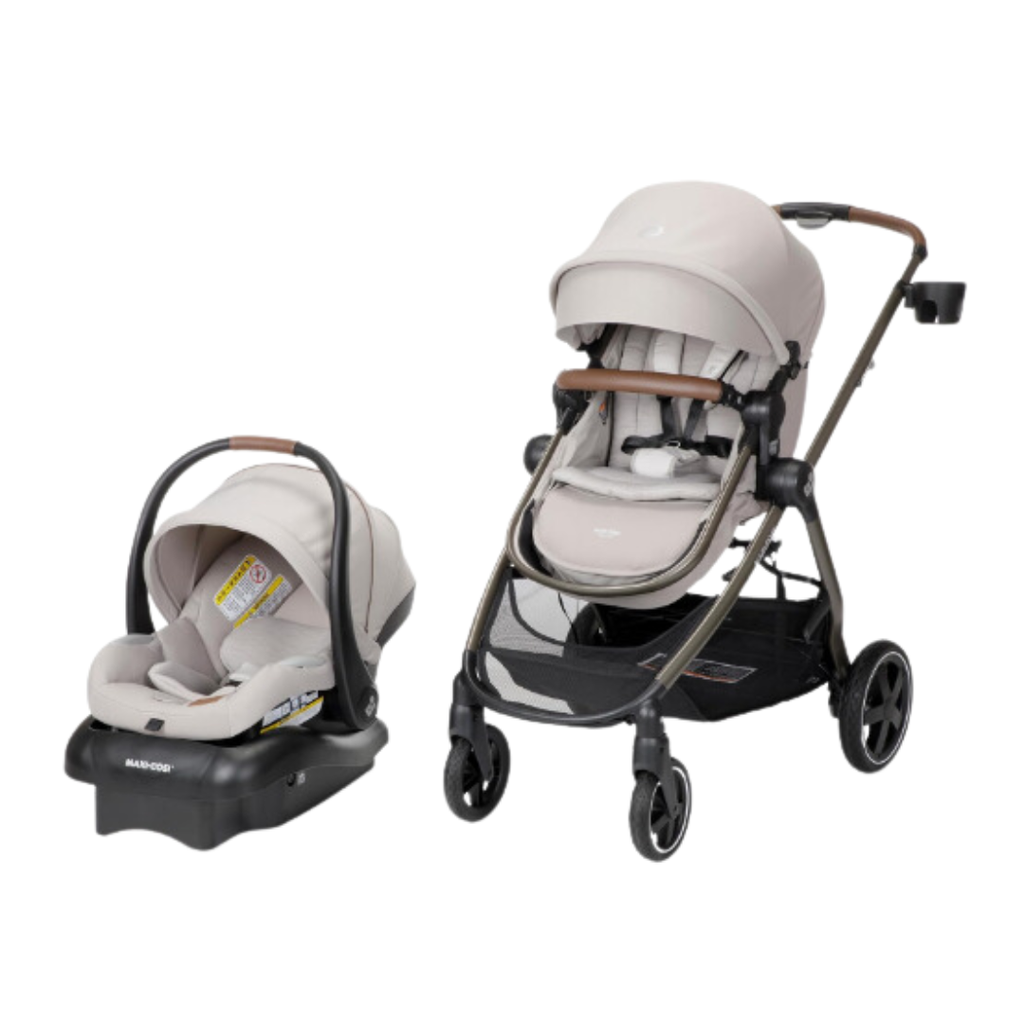 Maxi Cosi Zelia Luxe Max Pure Cosi Travel System - New Hope Tan