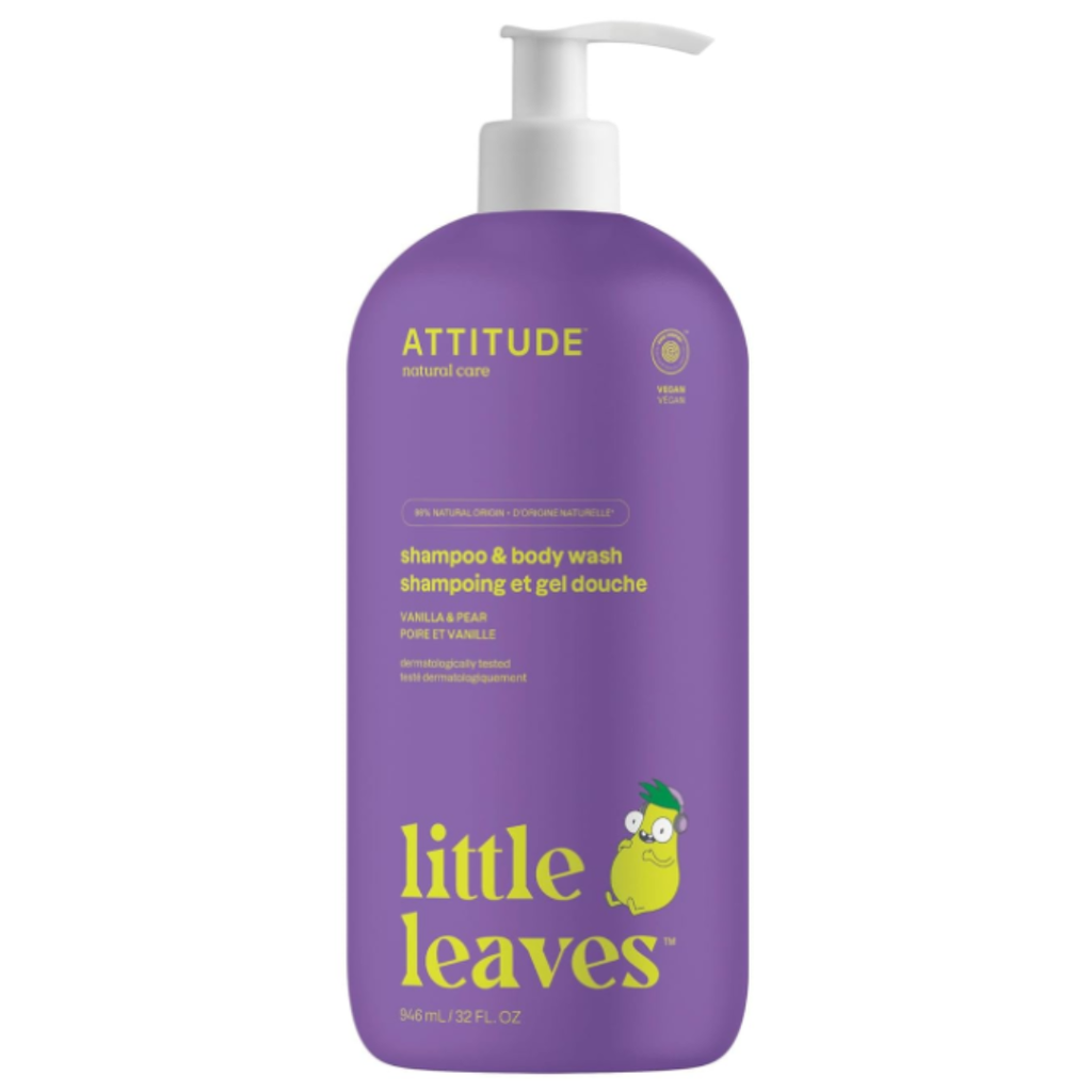 Attitude Little Leaves 2-in-1 Shampoo & Body Wash Vanilla and Pear 32oz
