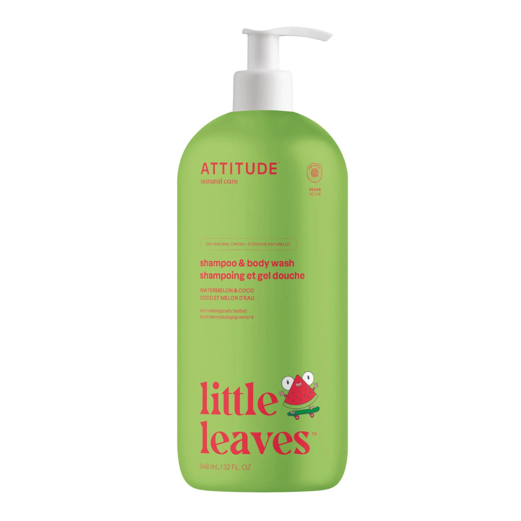 Attitude Little Leaves 2-in-1 Shampoo & Body Wash Watermelon and Coco 32oz