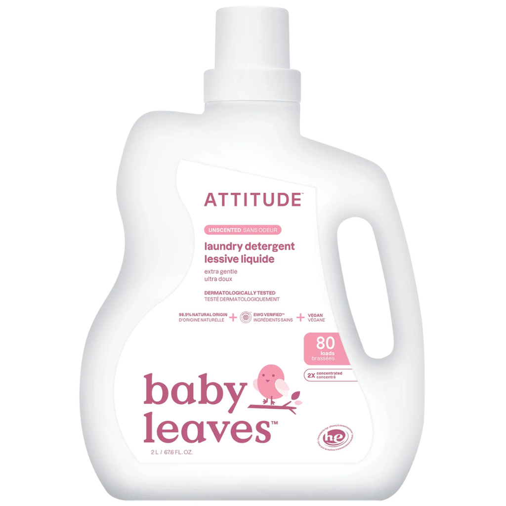 Attitude Baby Leaves Laundry Detergent Unscented 2L 80 Loads