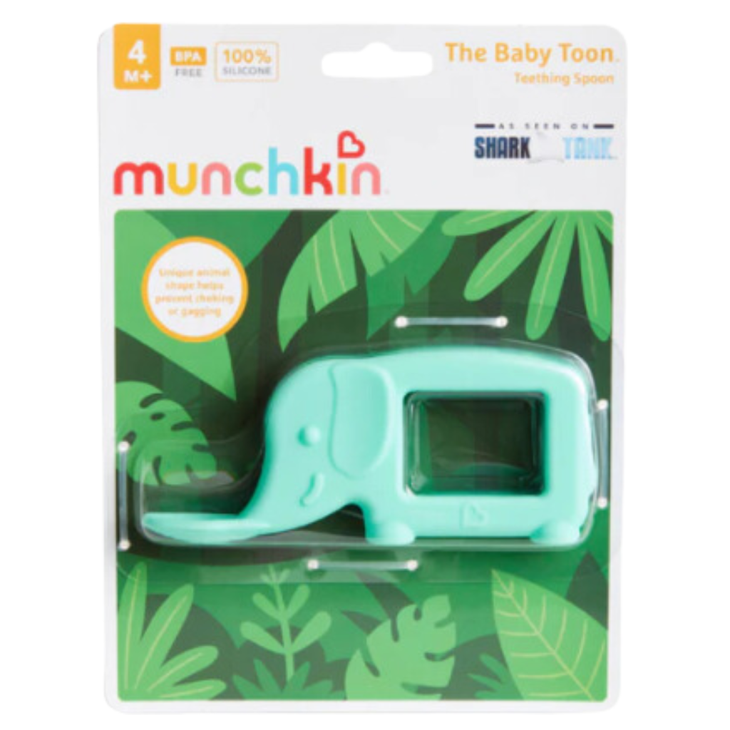 Munchkin The Baby Toon Teething Spoon Teal Elephant 1pk