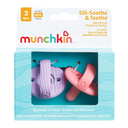 Munchkin Sili-Soothe & Teethe Silicone Pacifier + Teether 2pk Assorted