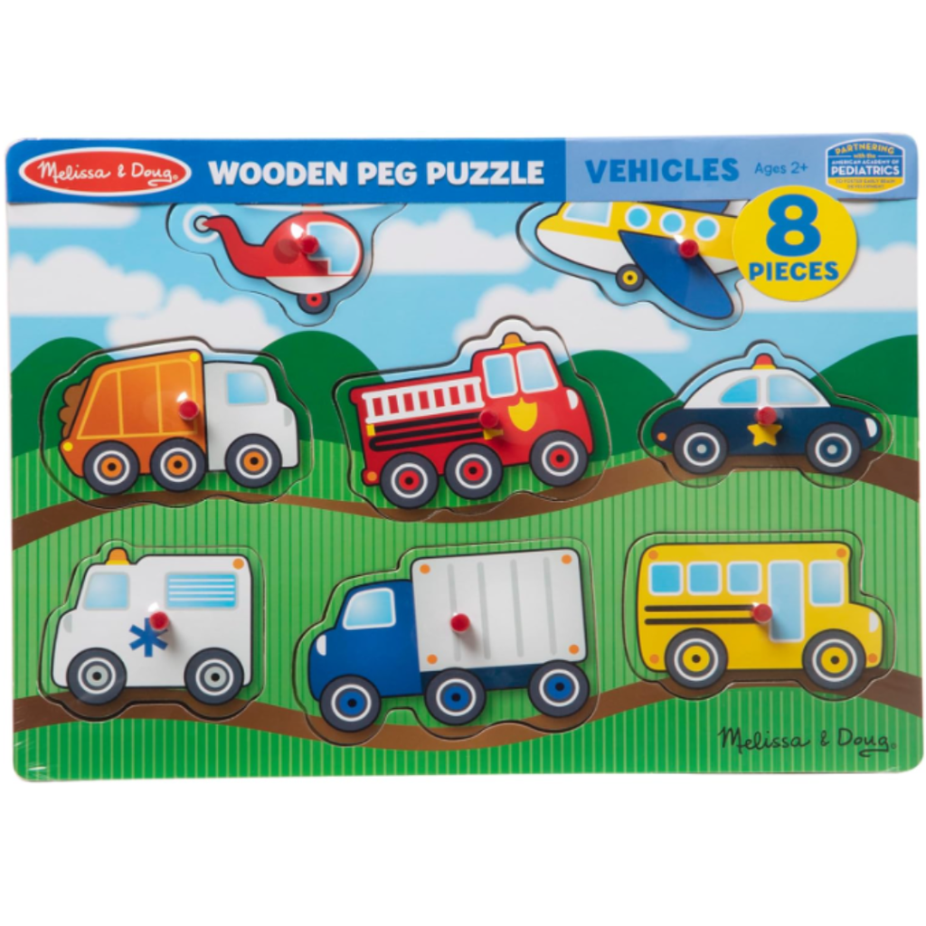 Melissa & Doug Peg Puzzle Vehicles