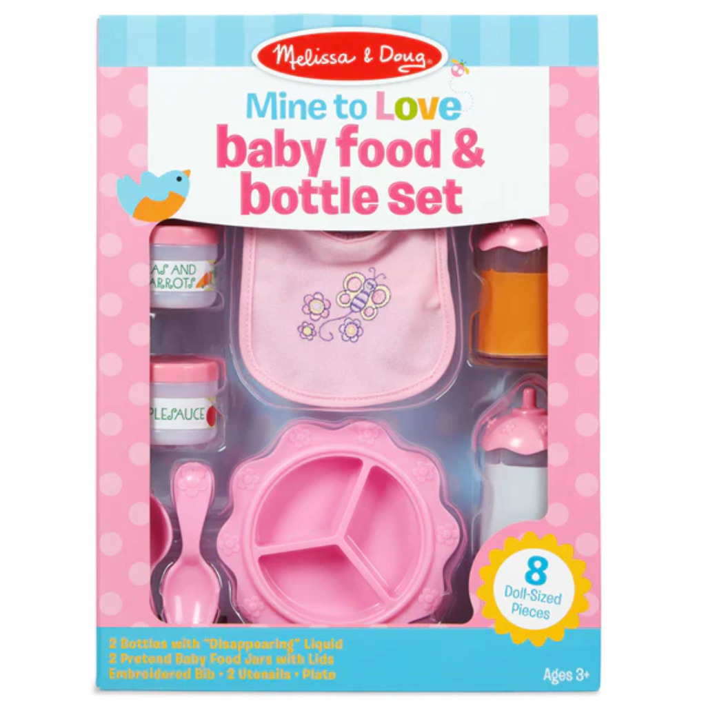 Melissa & Doug Mine To Love Baby Food & Bottles Play Set