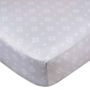 Gerber Knit Crib Sheet Neutral Animal Geo Grey
