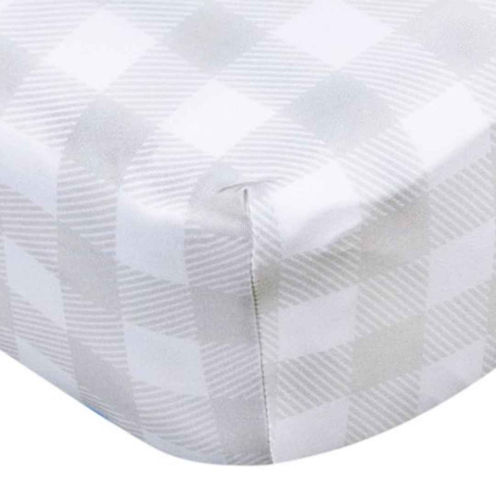 Gerber Knit Crib Sheet Celestial Gingham