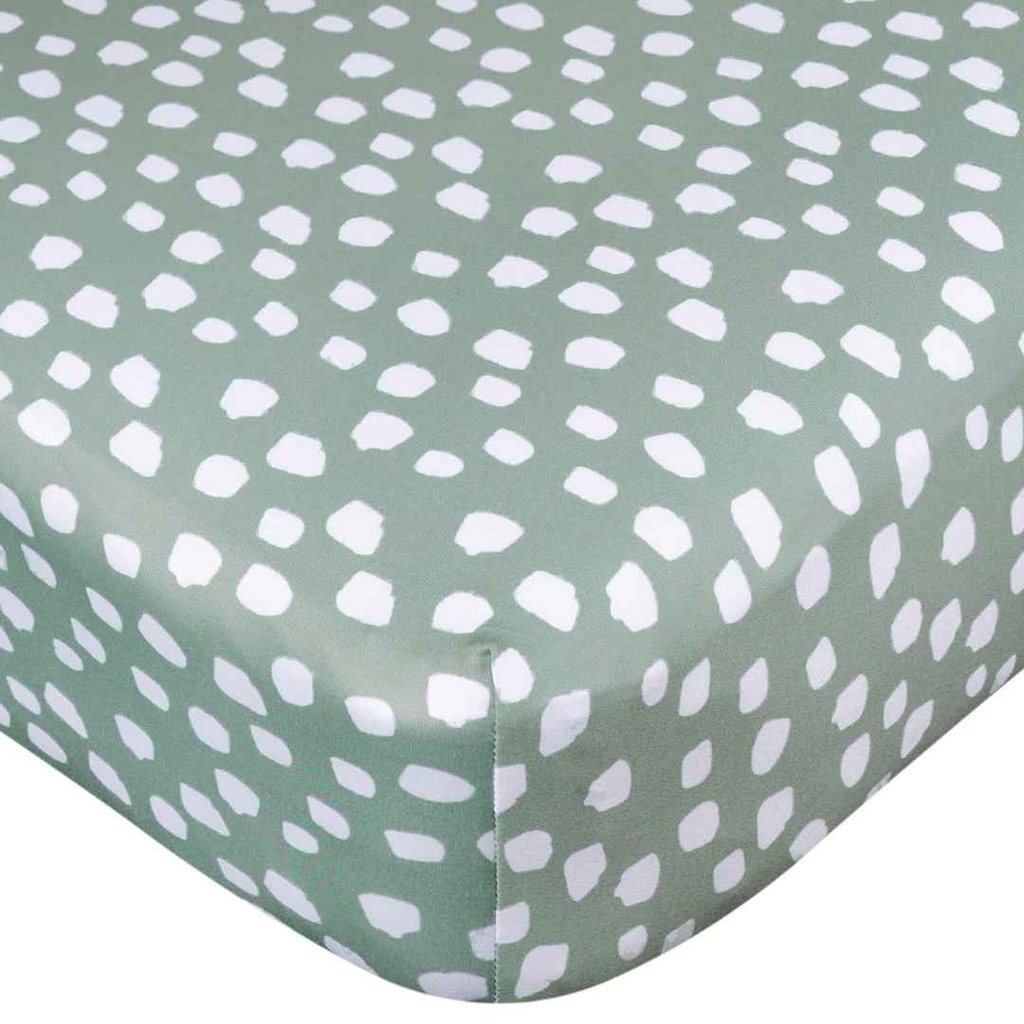 Gerber Knit Crib Sheet Dino Time Dots