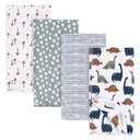 Gerber Flannel Blankets Dino Time 4pk