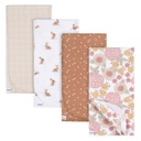 Gerber Flannel Blankets Retro Floral 4pk
