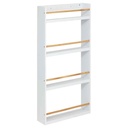 Kids' Bookshelf 4-Level White Natural