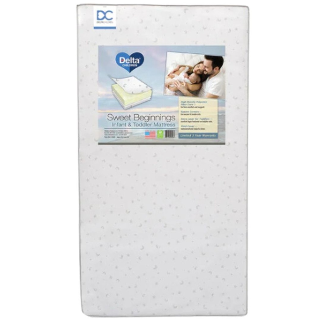 Sweet Beginnings Two-Stage Crib and Toddler Mattress