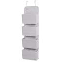 Over the Door Storage Organizer with 4 Pockets Grey 2-Pack