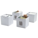 Brannan Bear Fabric Storage Bins with Handles Grey 4pc