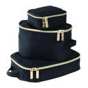 Itzy Ritzy Packing Cubes Black & Gold