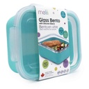 Melii Glass Container with Silicone Sleeve Blue