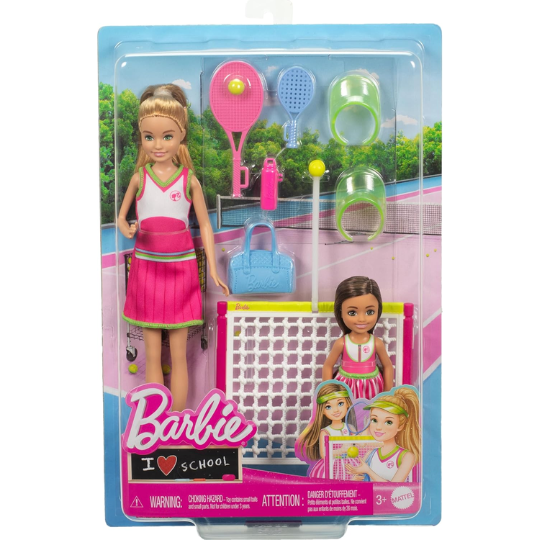 Barbie Family Chelsea and Stacie Tennis Playset