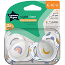 Tommee Tippee Night Pacifier 2pk 6-18M