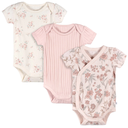 Just Born Bodysuits Pink 0-3M 3pk