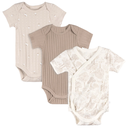 Just Born Bodysuits Tan 6-9M 3pk