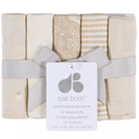 Just Born Washcloths Tan 10pk