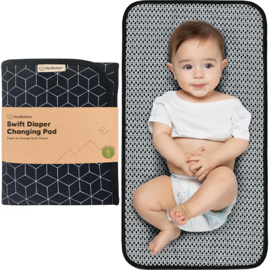KeaBabies Swift Diaper Changing Mat Black Geo