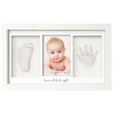 KeaBabies Baby Handprint & Footprint Keepsake Duo Frame Alpine White