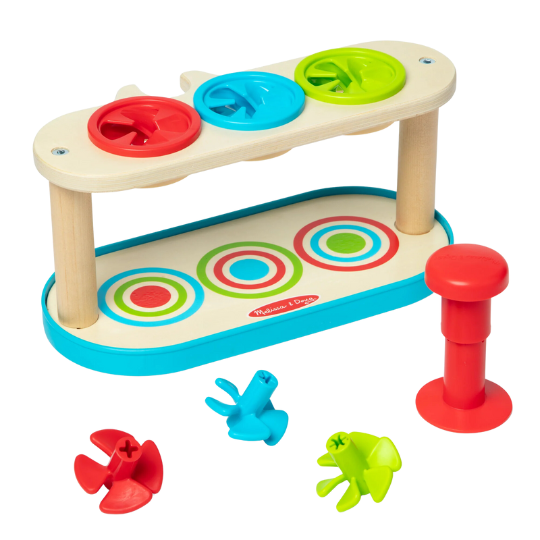 Melissa & Doug Match and Push Spinning Tops