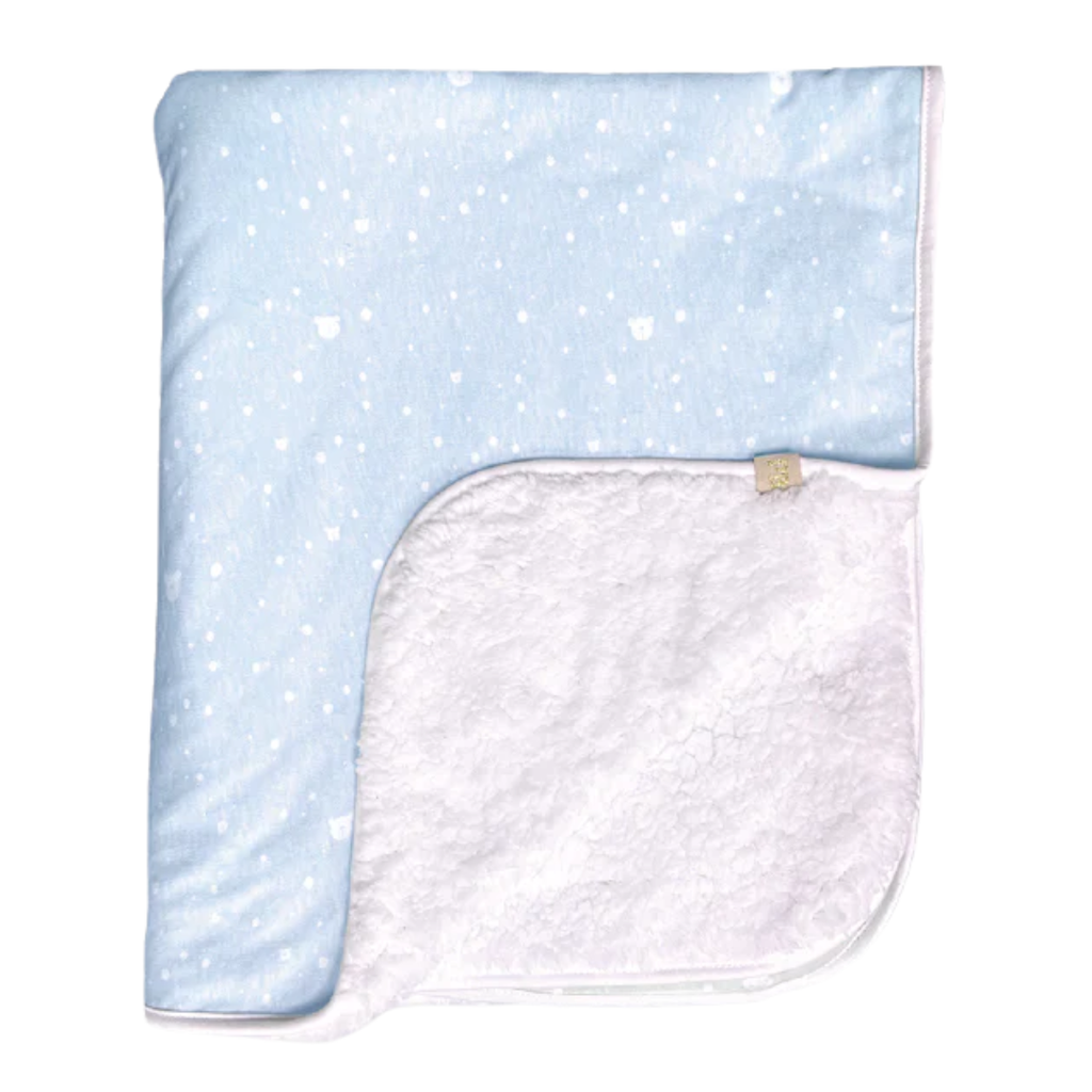 Jersey Reversible Blanket Blue