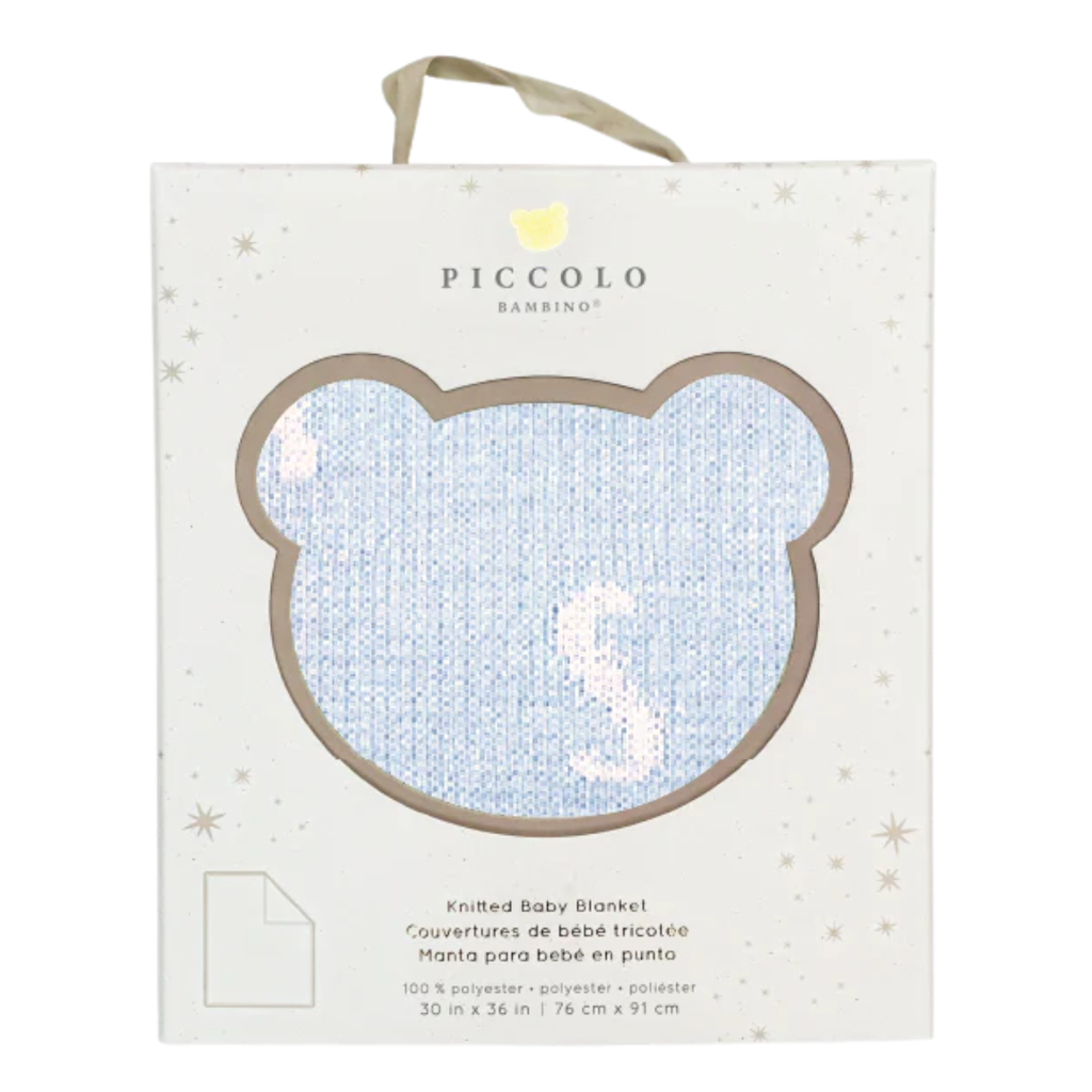Feather Chenille Blanket Blue