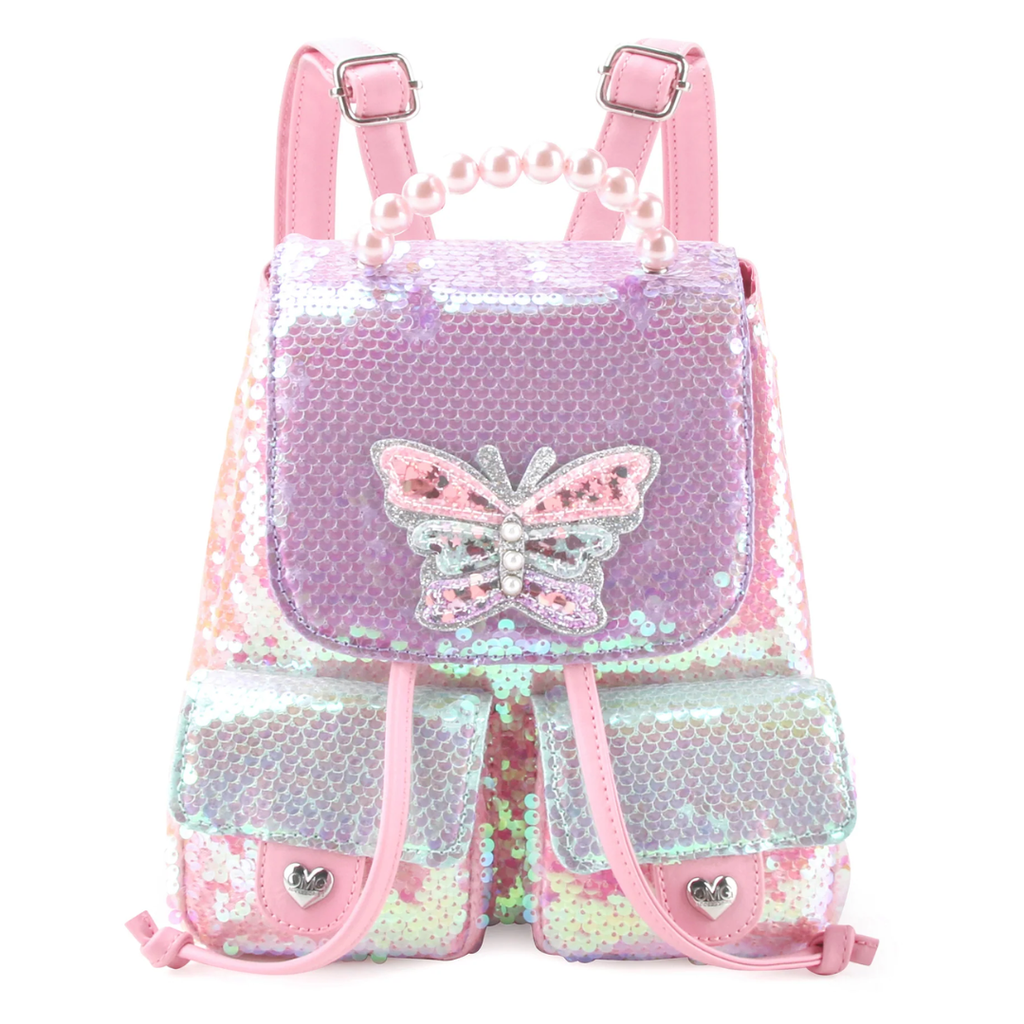 Butterfly Sequins Mini Flap Backpack