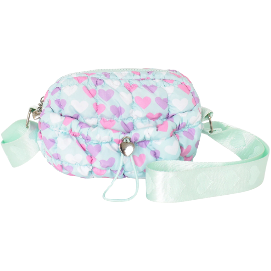 Quilted Scrunchies Printed Mini Crossbody Bag Aqua