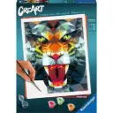 CreArt Paint by Number Polygon Tiger 7x10in
