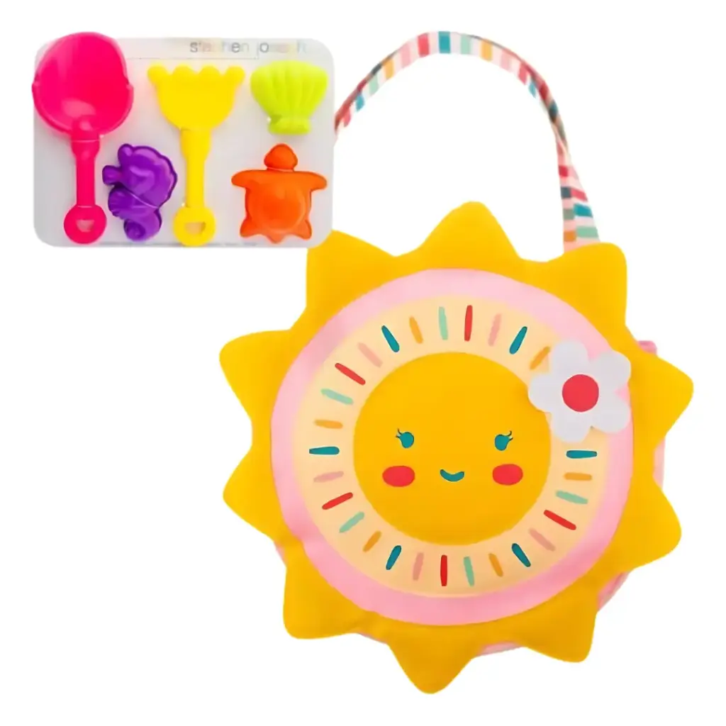 Beach Tote with Sand Toys Sunshine