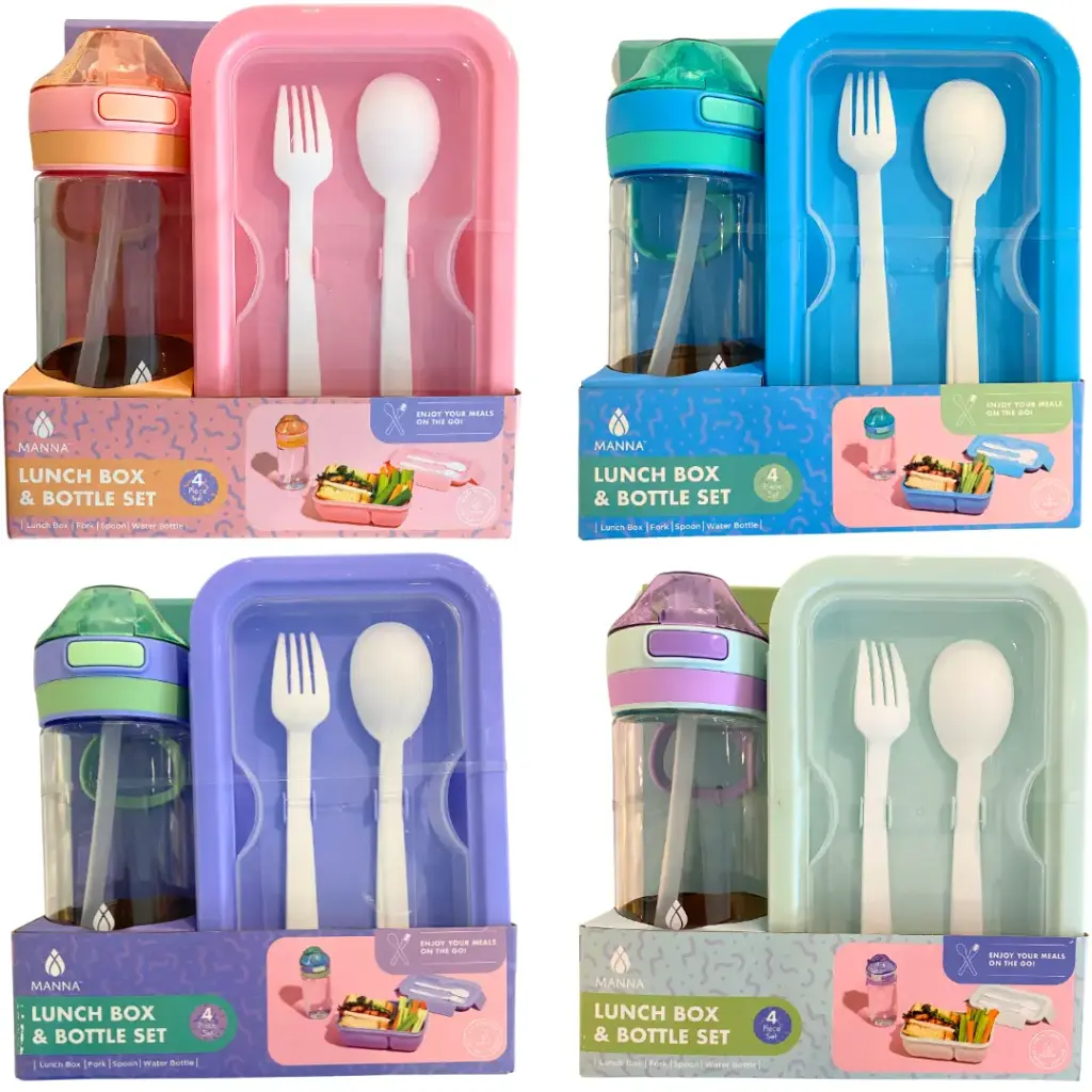 Manna Bottle & Lunch Box Set Assorted