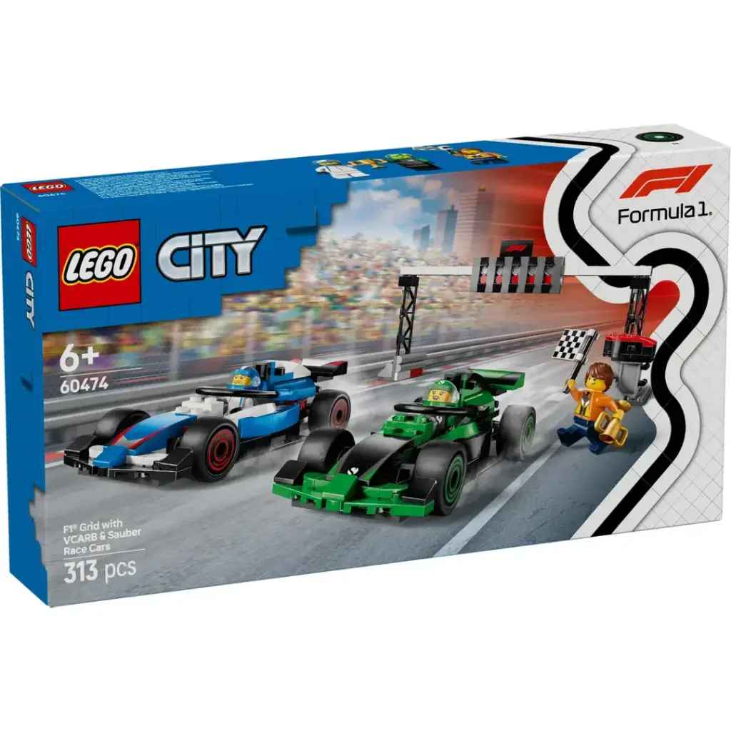 Lego City F1 Grid with VCARB & Sauber Race Cars