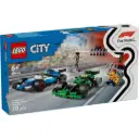 Lego City F1 Grid with VCARB & Sauber Race Cars